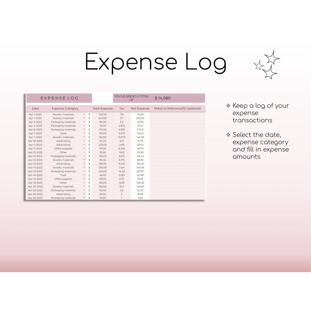 Pembukuan Keuangan Bisnis Spreadsheet | Income Expense Tracker Laporan Laba Rugi Google Sheets
