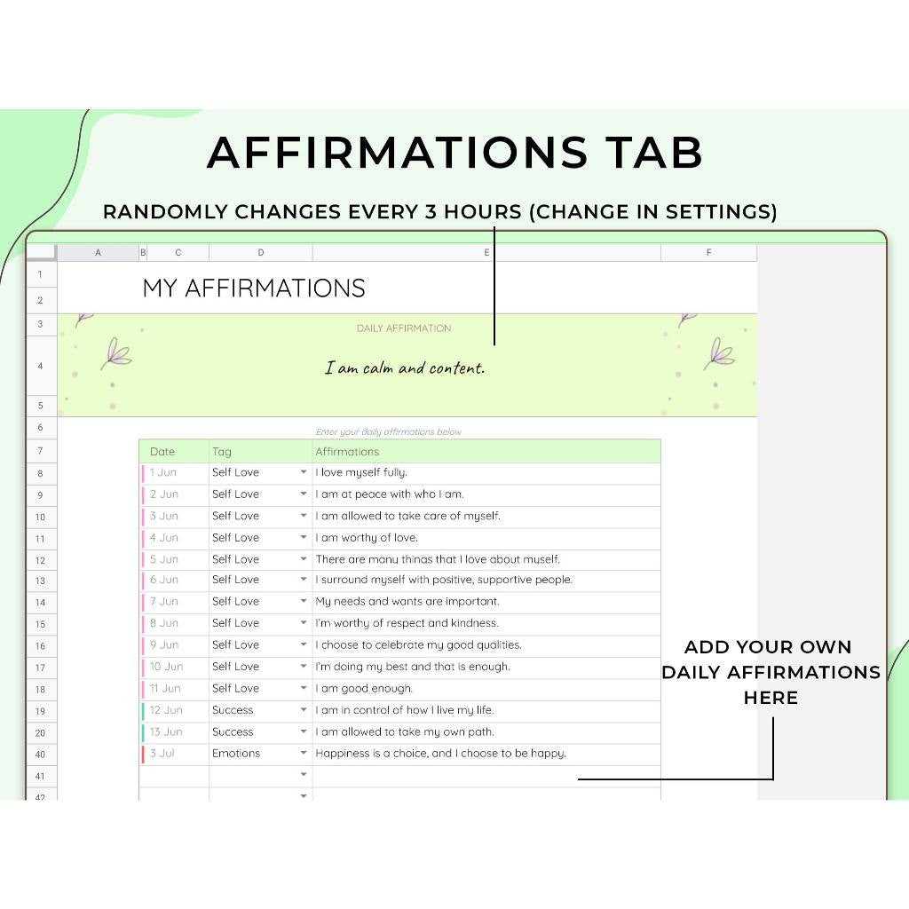 Digital Gratitude Journal | Mindfulness Self Care Planner Wellness Therapy Journal Template