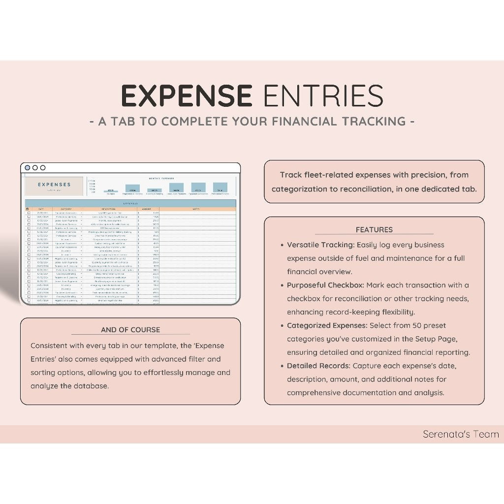 Vehicle & Mileage Tracker Spreadsheet | Fuel Maintenance Log Biaya Mobil & Kalkulator Jarak