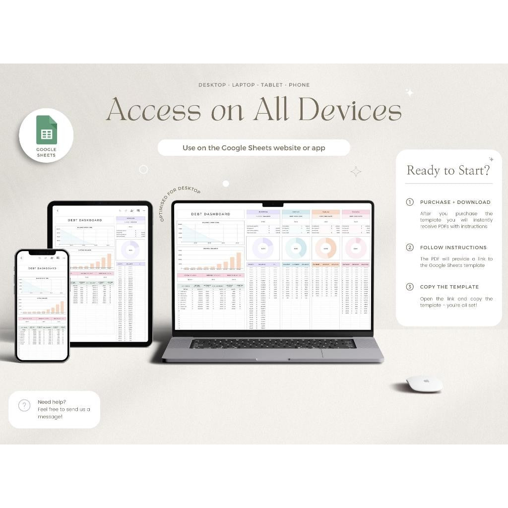 Debt Payoff Tracker Google Sheets | Debt Snowball Avalanche Calculator Loan & Credit Card Planner