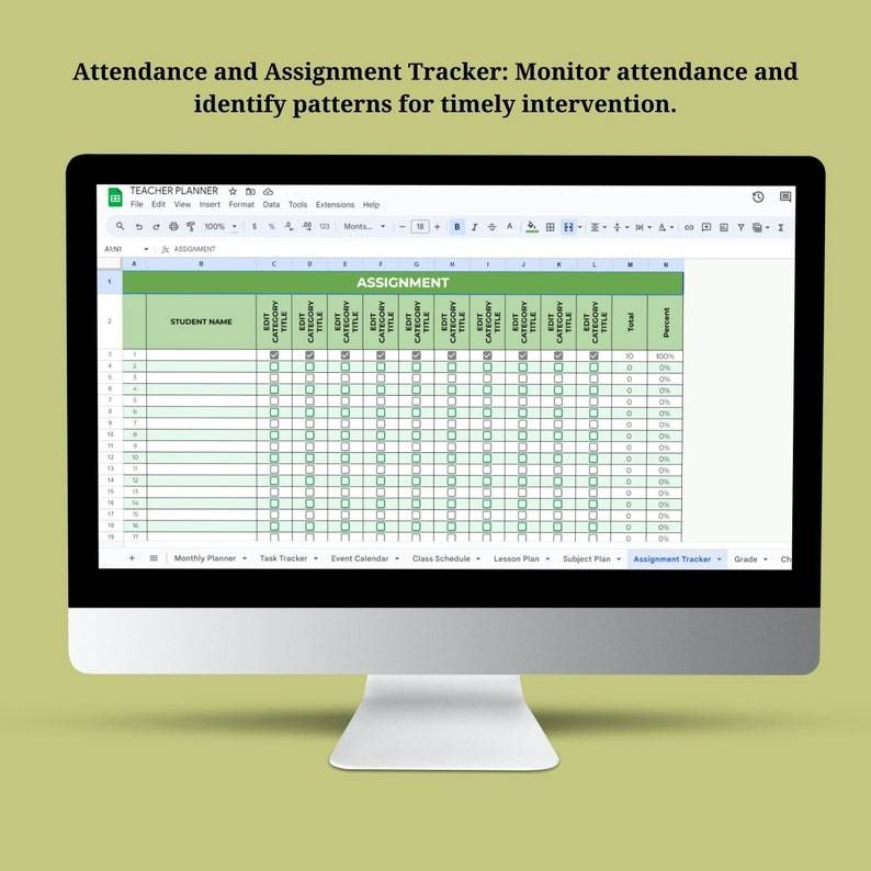 Teacher Planner Google Sheets 2024/2025 | Digital Lesson Plan Template & Guru Planner Spreadsheet
