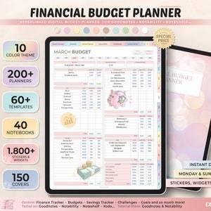 Digital Financial Budget Planner | Perencana Keuangan Bulanan & Tahunan Template Goodnotes