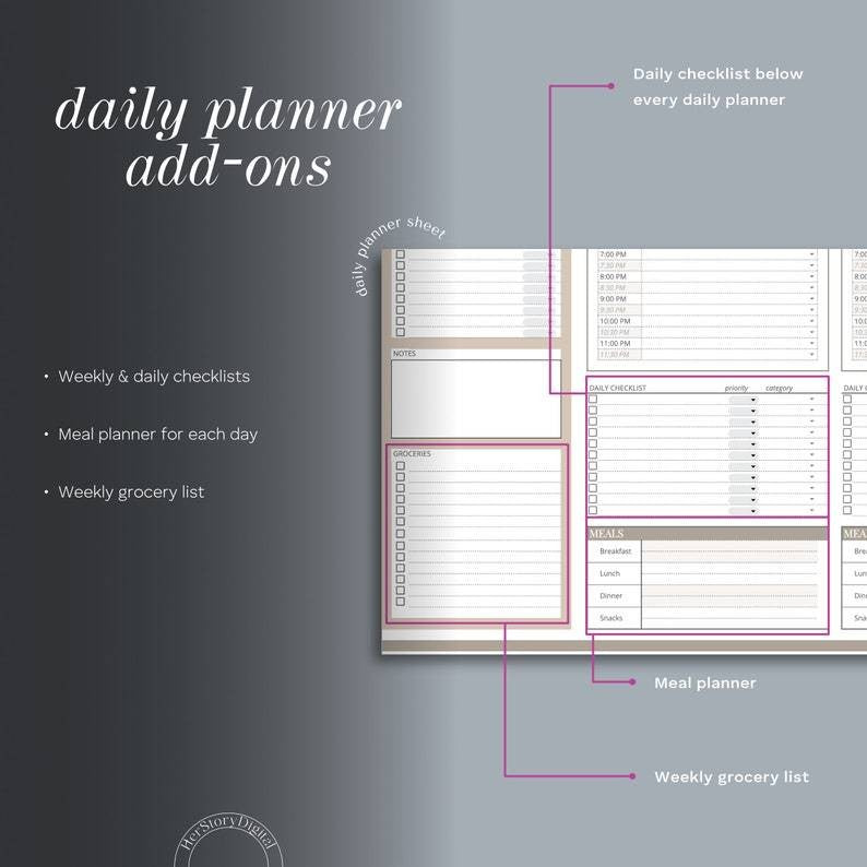 Annual Digital Planner Spreadsheet | To Do List Jadwal Harian Kalender Bulanan Untuk Produktivitas