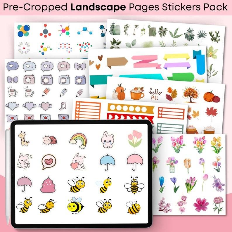 30000+ Digital Stickers for Goodnotes | PNG Sticker Book Notes Icons Planner Stickers Digital