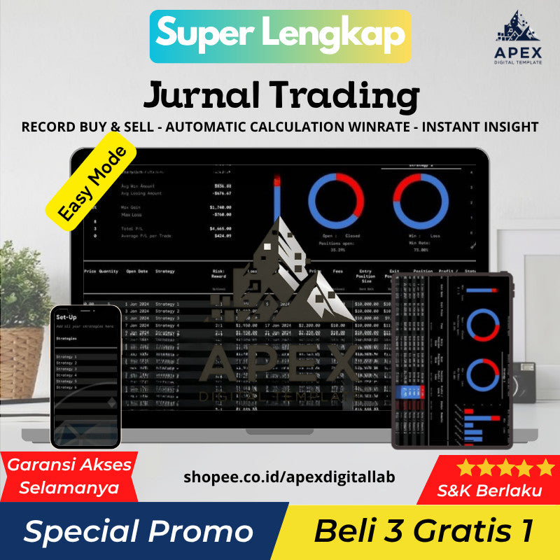 Trading Journal Spreadsheet GSheets Personal Finance Stock Market Financial Planner Investment Tracker Crypto Portfolio Tracker