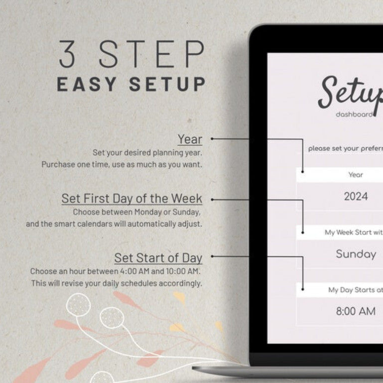 Google Sheets Calendar Template | Digital Planner Harian Jadwal Tugas To Do List