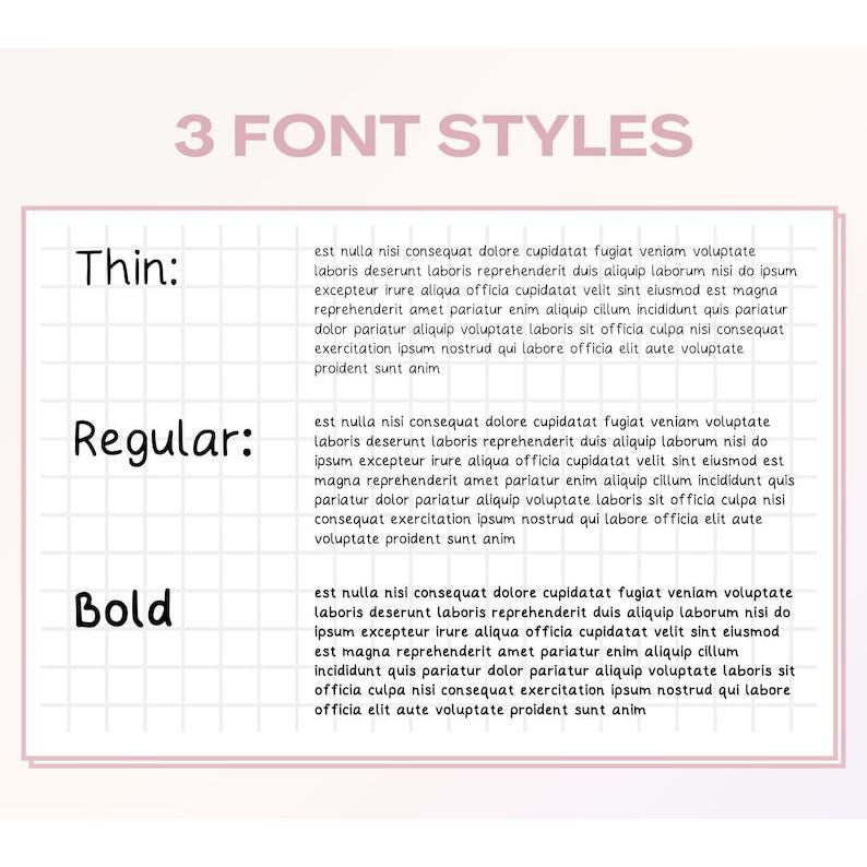 Handwritten Font Bundle for Digital Notes | Goodnotes Font Tulisan Tangan Student Note Taking iPad