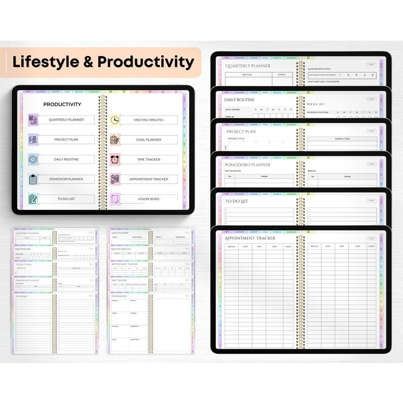 Digital Planner 2024 2025 2026 & Undated | Super Lengkap untuk Jadwal & Agenda Harian