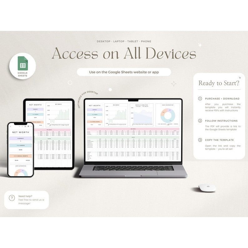 Net Worth Tracker Spreadsheet Google Sheets | Kalkulator Aset Liabilitas Perencana Keuangan Pribadi