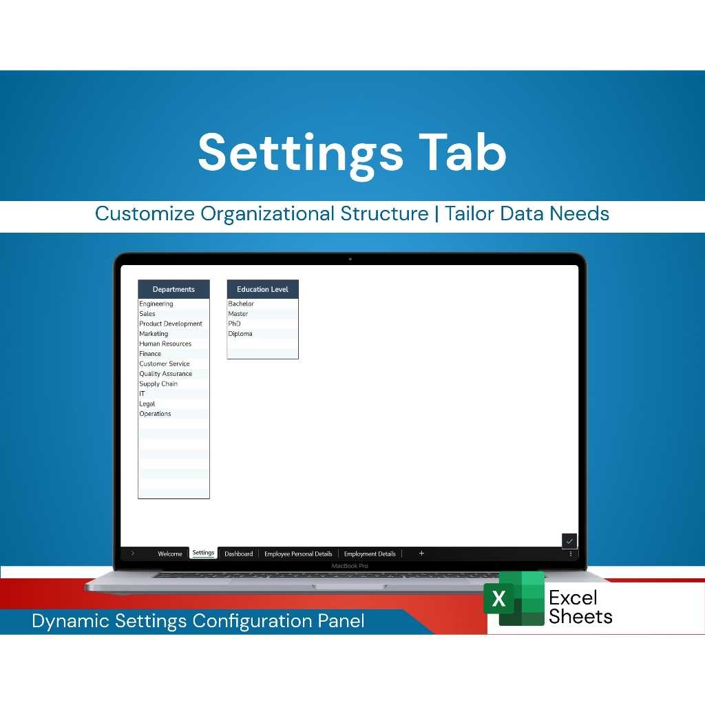Employee Data Management Excel Google Sheets | HR Tool Database Karyawan & Sistem SDM