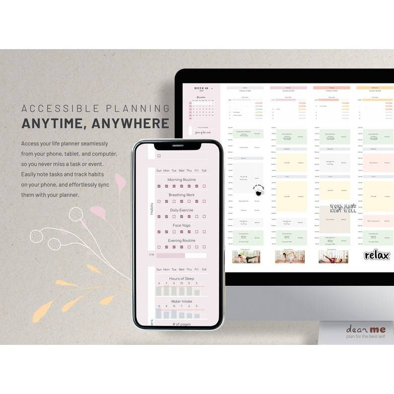 Google Sheets Calendar Template | Digital Planner Harian Jadwal Tugas To Do List