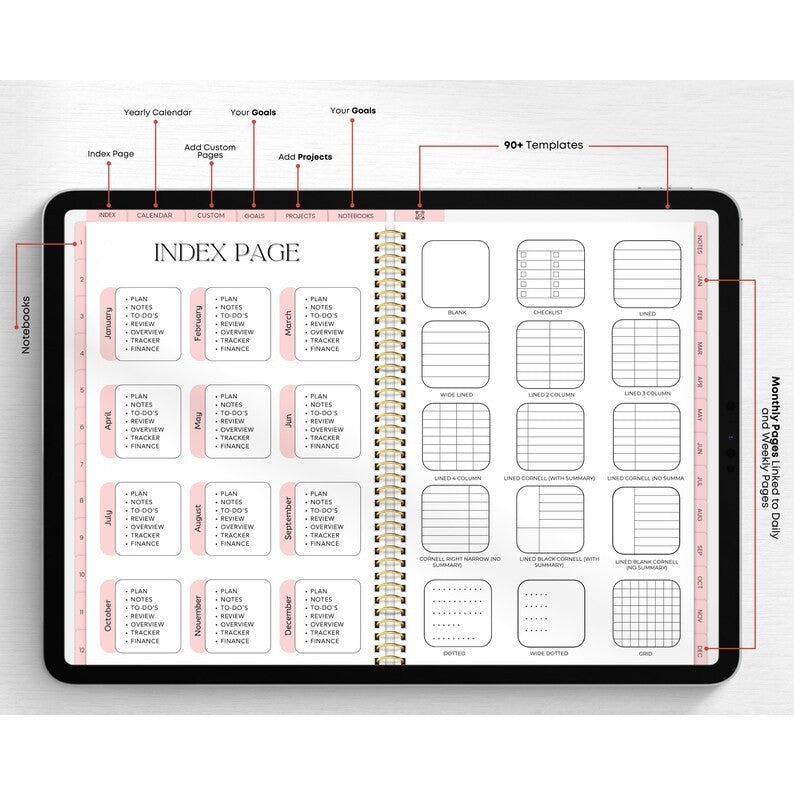 Digital Planner 2024 2025 2026 & Undated | Super Lengkap untuk Jadwal & Agenda Harian