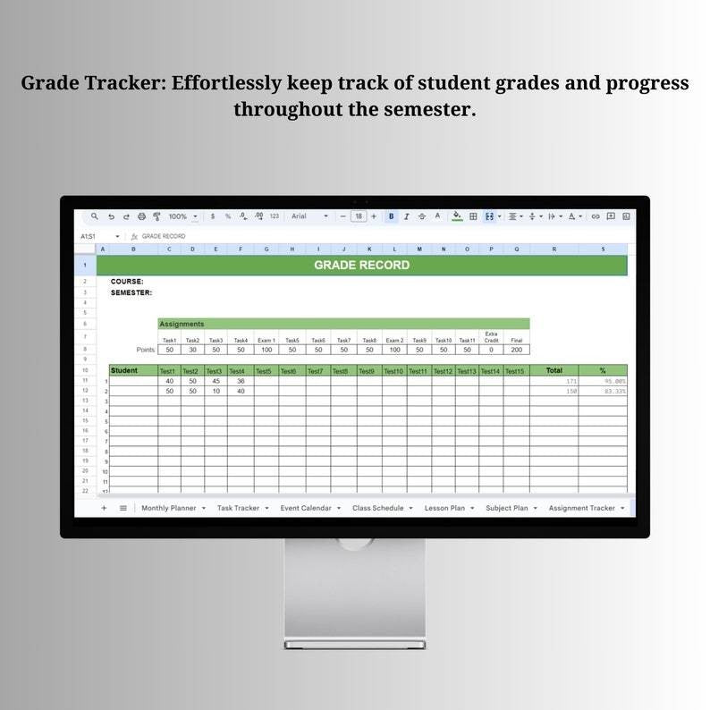Teacher Planner Google Sheets 2024/2025 | Digital Lesson Plan Template & Guru Planner Spreadsheet