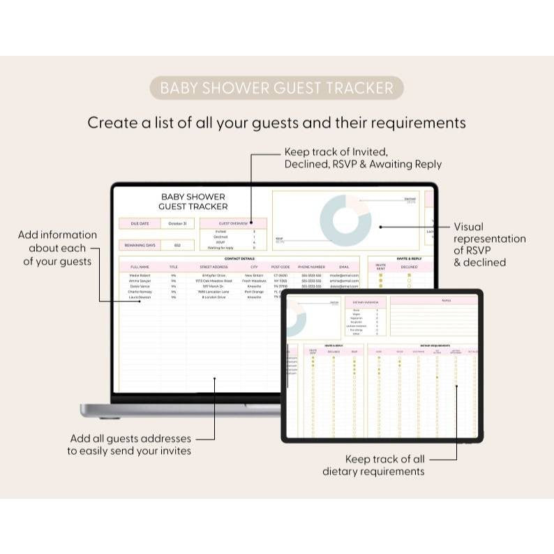Baby Planner & Budgeting Spreadsheet | Persiapan Kelahiran Bayi Checklist Kehamilan Pregnancy Planner