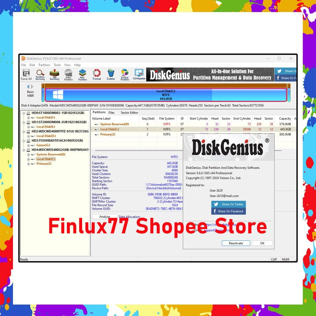 [SELF REDEEM] DiskGenius Professional v6.0 Latest 2025 Lifetime For Windows