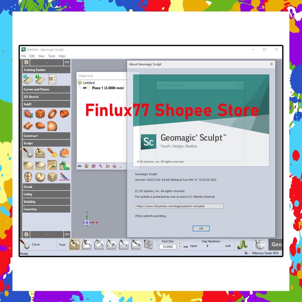 [SELF REDEEM] 3D Systems Geomagic Sculpt 2022.0.34 Latest Lifetime For Windows (64-Bit)