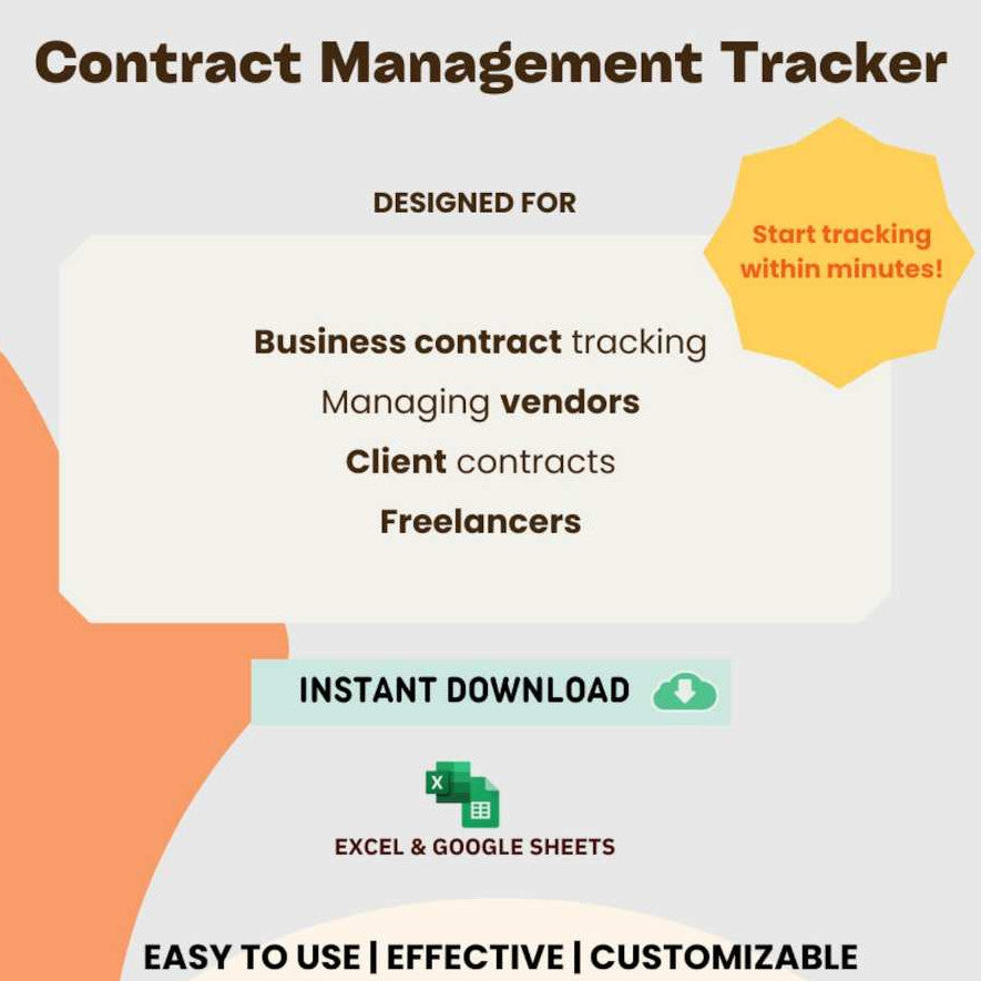 The Contract Management Tracker Report - manage your contracts efficiently in one place