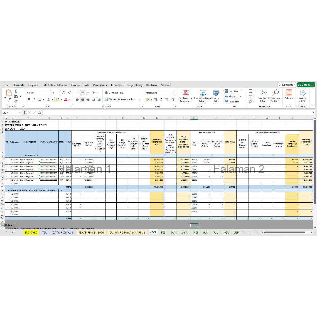[T0014] PERHITUNGAN PPH 21 TER PERPAJAKAN TERBARU 2025