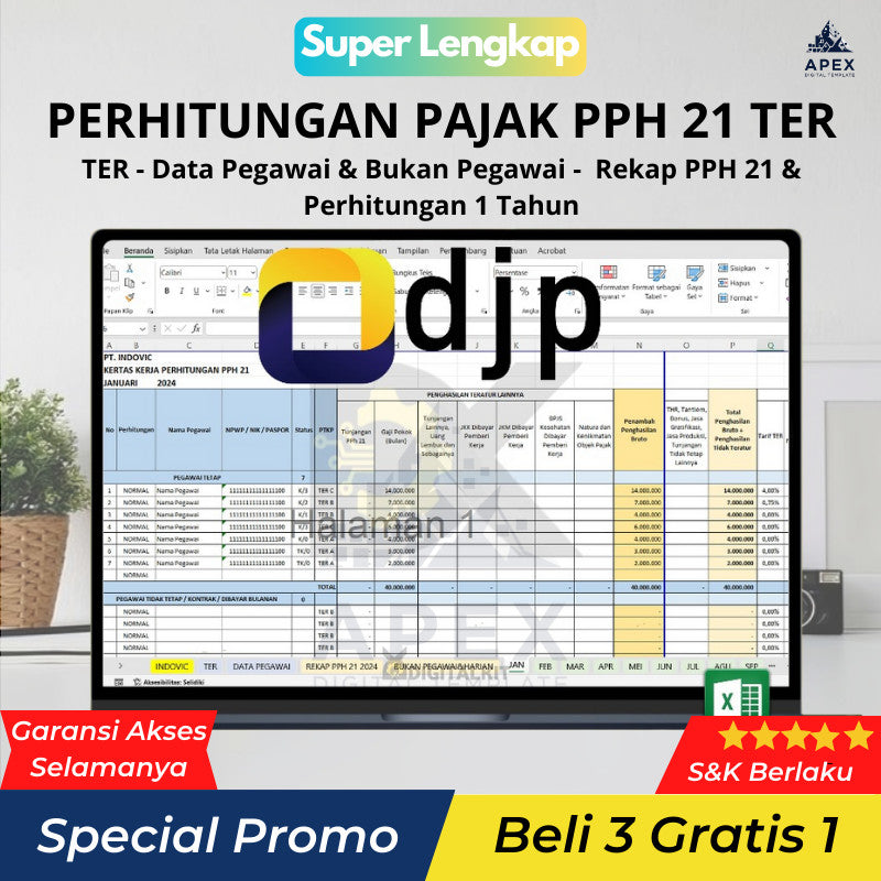 [T0014] PERHITUNGAN PPH 21 TER PERPAJAKAN TERBARU 2025
