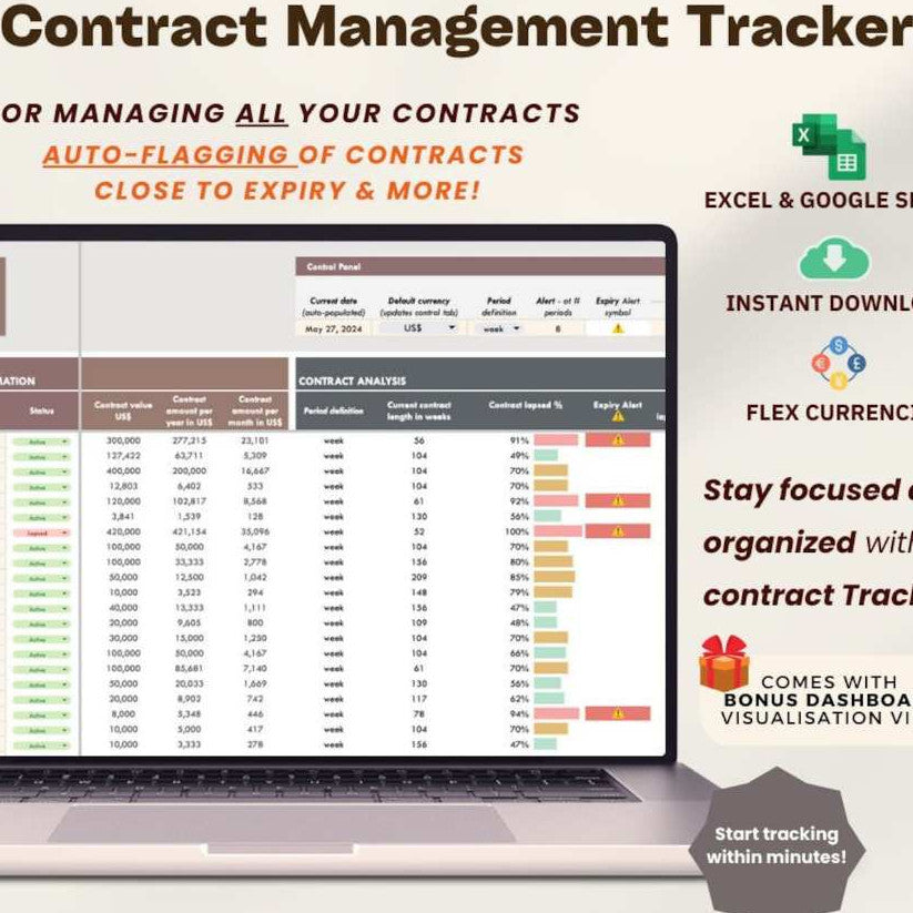 The Contract Management Tracker Report - manage your contracts efficiently in one place
