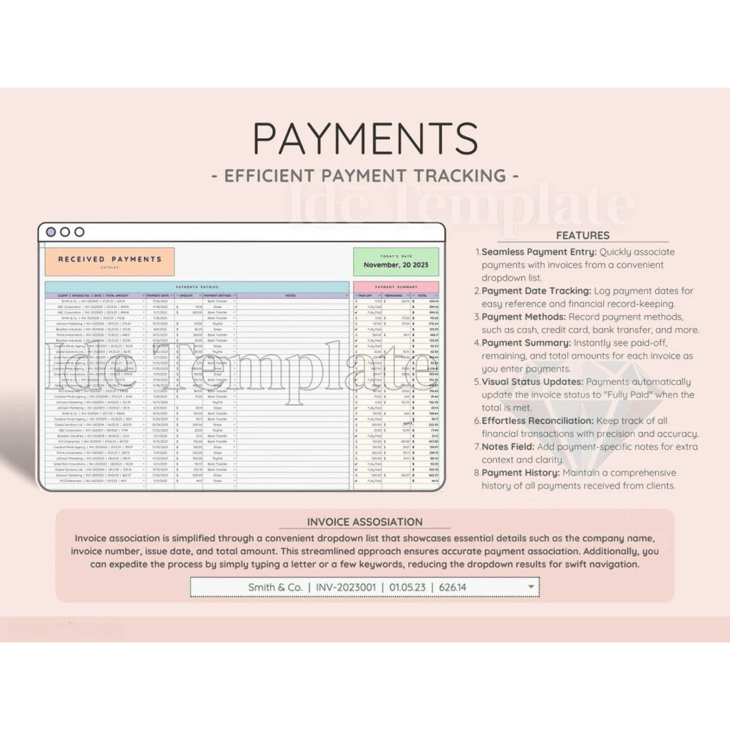 (81) Invoice Tracker & Payment Manager with Invoice Generator , Invoice, Client Payments and Dashboard , Small Business Spreadsheet Template