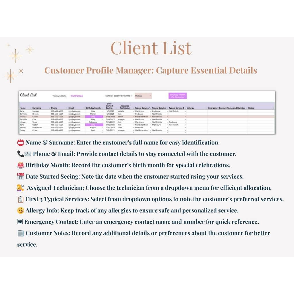 Aplikasi Google Sheet Appointment Schedule, Client Record Book Spreadsheet Template, Appointment Book, Beauty Business, Nail Salon, Lash Tech, Hair Stylist