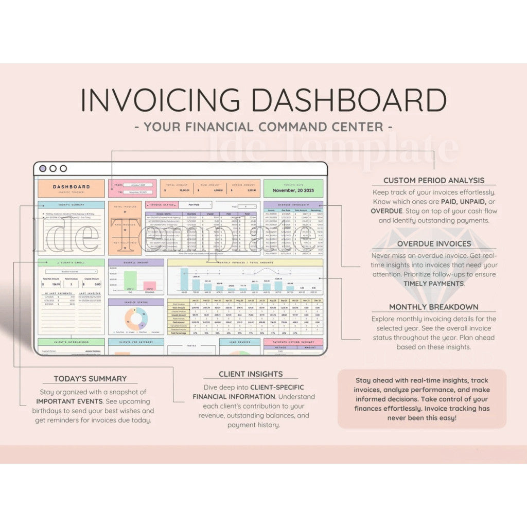 (81) Invoice Tracker & Payment Manager with Invoice Generator , Invoice, Client Payments and Dashboard , Small Business Spreadsheet Template
