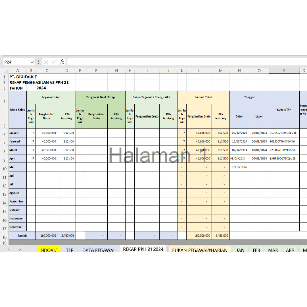 [T0014] PERHITUNGAN PPH 21 TER PERPAJAKAN TERBARU 2025
