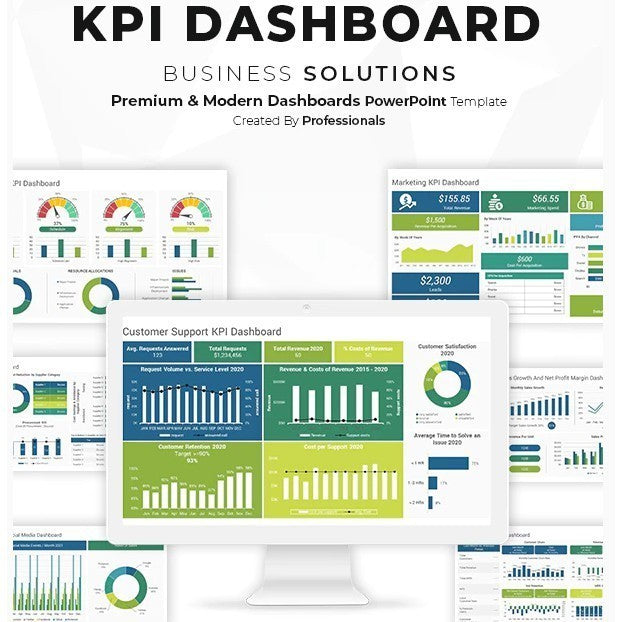 Template KPI Dashboard PowerPoint untuk Analisis Kinerja Bisnis - Ideal untuk Berbagai Kebutuhan Bisnis dan Profesional