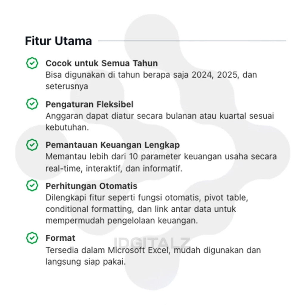 Template Financial Dashboard Pro - Dasbor Laporan Keuangan Usaha Dan Bisnis UMKM Lengkap Untuk Usaha Semua Jenis Usaha Format Excel