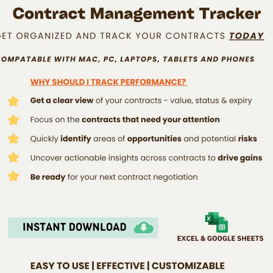 The Contract Management Tracker Report - manage your contracts efficiently in one place