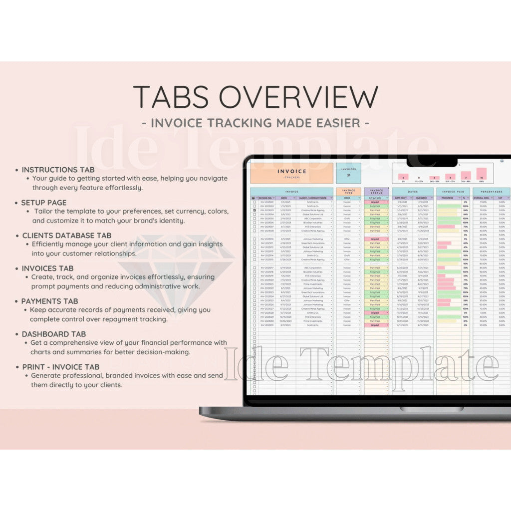 (81) Invoice Tracker & Payment Manager with Invoice Generator , Invoice, Client Payments and Dashboard , Small Business Spreadsheet Template