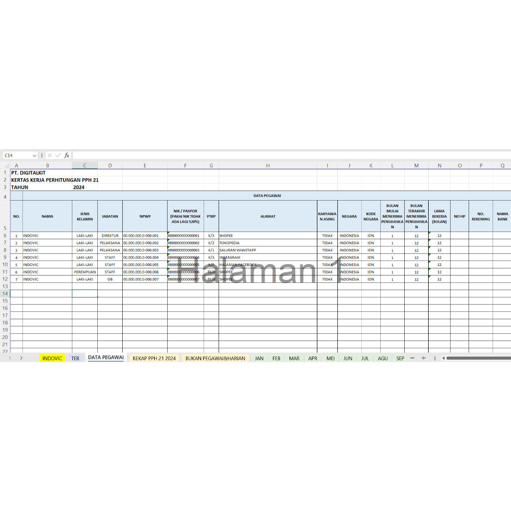 [T0014] PERHITUNGAN PPH 21 TER PERPAJAKAN TERBARU 2025