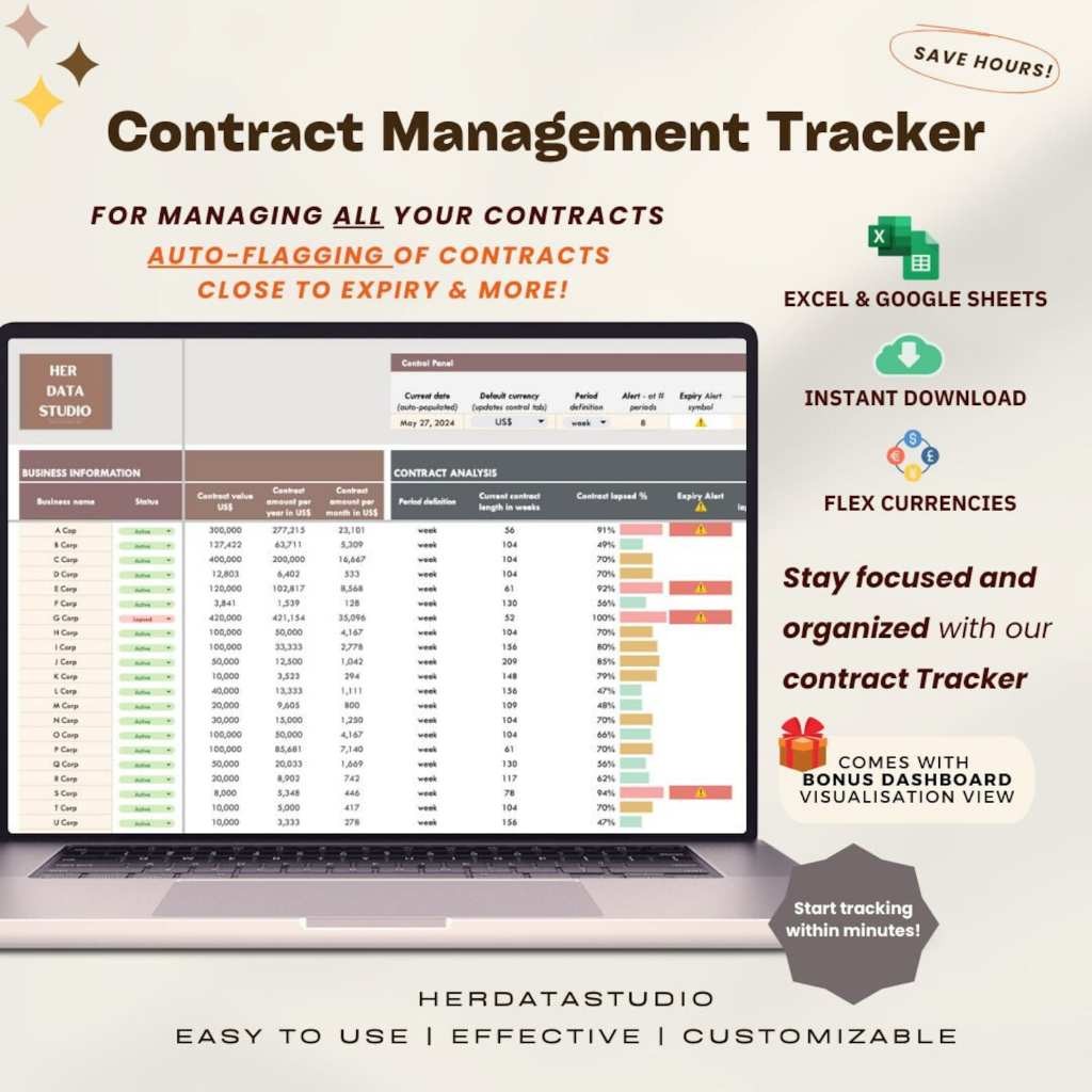 The Contract Management Tracker Report - manage your contracts efficiently in one place