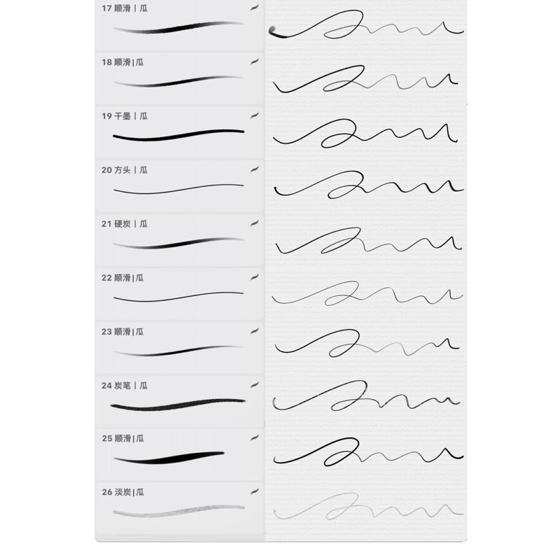 [Procreate/Ps] บรัชลายเส้นน้ำหมึก 26 บรัช