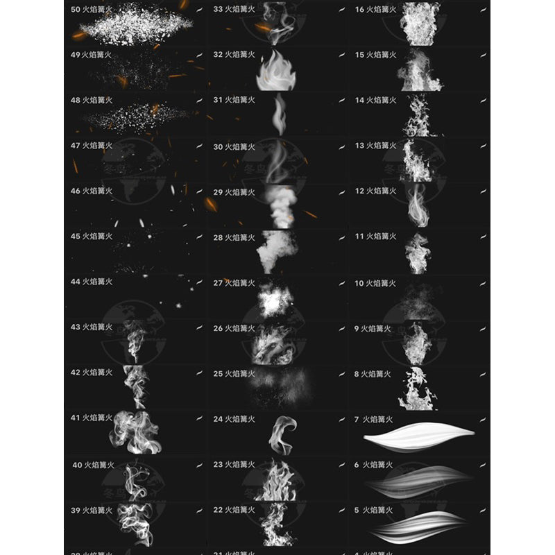 [Procreate Brush] 50 บรัชไฟ + พาเลทสี