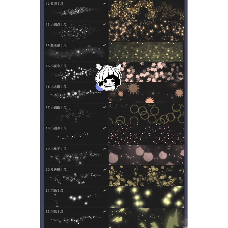 [Procreate] บรัชกลิตเตอร์ระยิบระยับ 38 บรัช