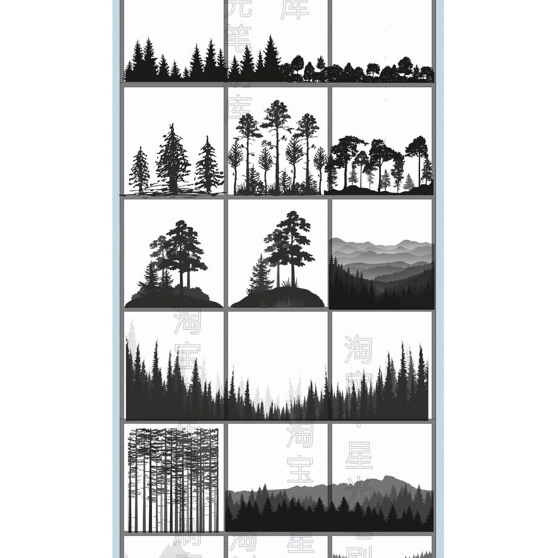 [Procreate] 60 บรัชเงาต้นไม้ป่า