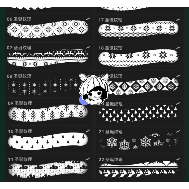 [Procreate] 46 บรัช Christmas texture