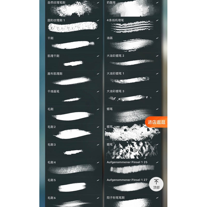 [Procreate/Ps] บรัชสีน้ำมัน 75 บรัช