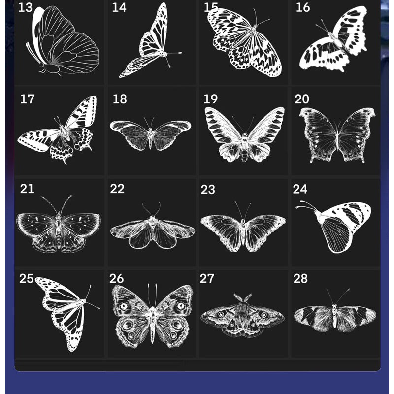 [Procreate/Ps] บรัชผีเสื้อ 28 บรัช