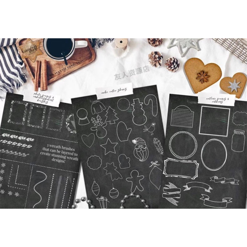 [Procreate] CHRISTMAS CHALK 173 บรัช