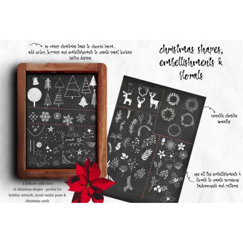 [Procreate] CHRISTMAS CHALK 173 บรัช