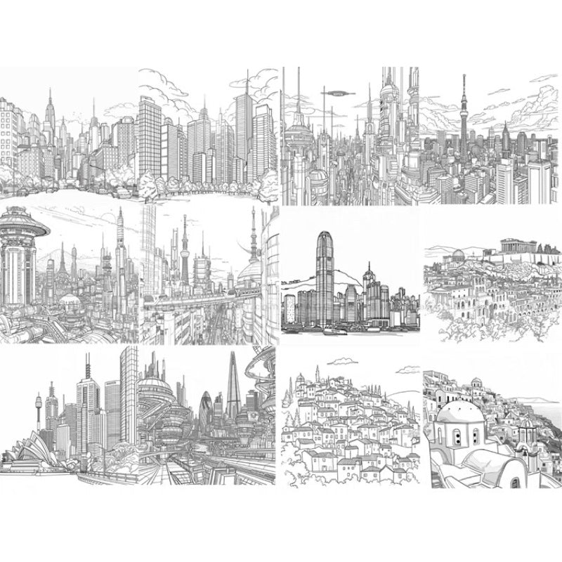 Procreate 100 บรัช Urban Landscape