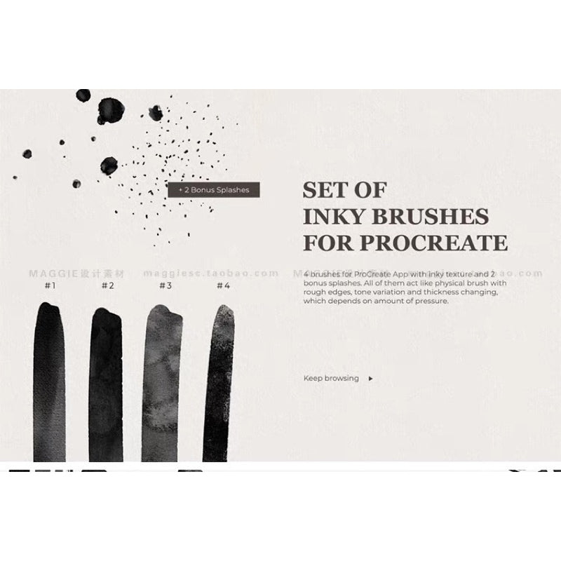 Procreate 6 บรัช Ink lettering