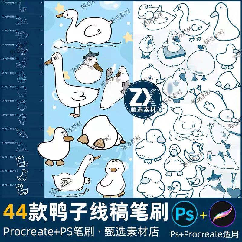 Procreate/Ps 44 บรัชเป็ดน้อย