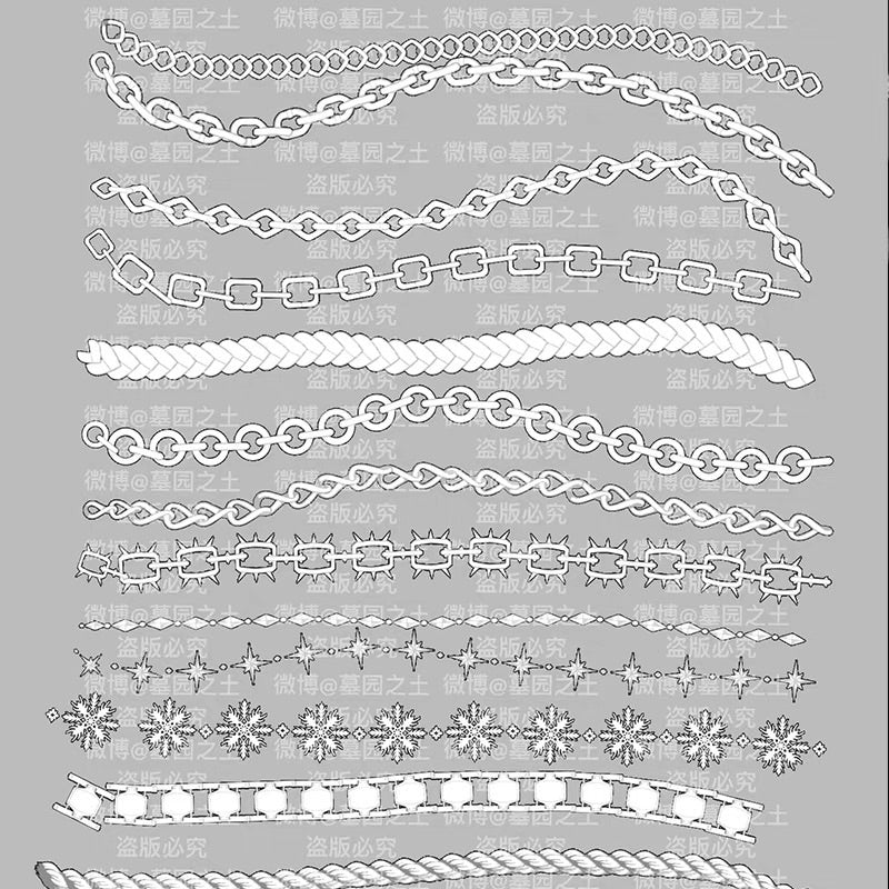 Procreate 25 บรัช Classical flower chain