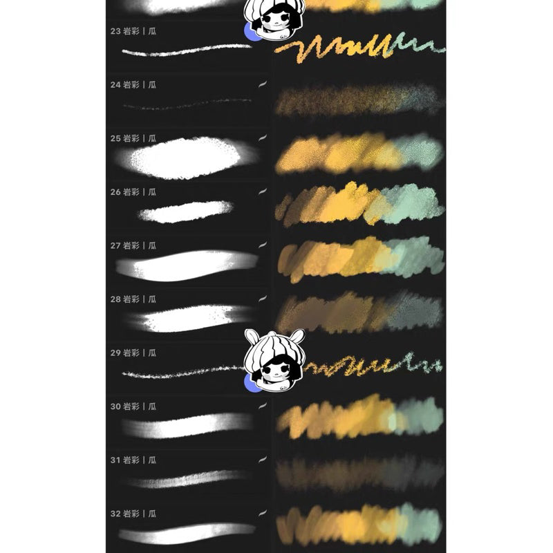 Procreate/Ps 34 บรัช Imitation rock color