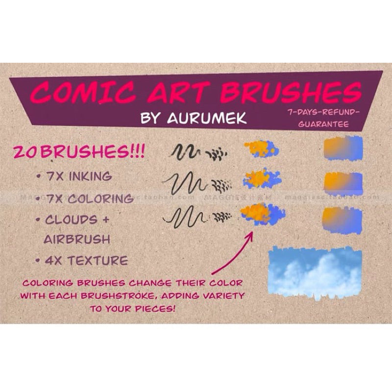 Procreate 20 บรัช comic art