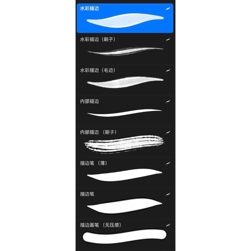 Procreate บรัช anime two-color painting